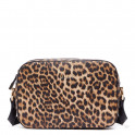 Borsa a tracolla media con stampa animalier