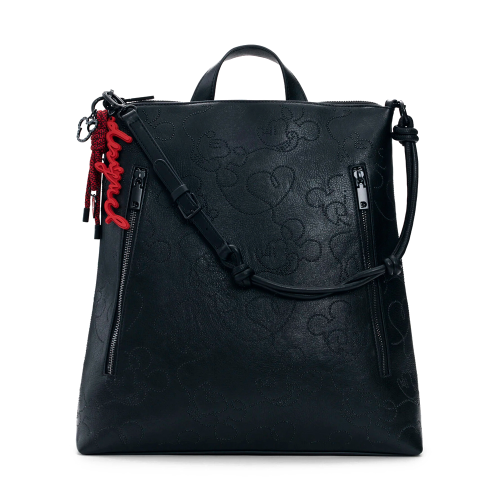 Desigual Damentaschen, Toilettenartikel und Koffer Mittelgroßer Rucksack mit Mickey-Mouse-Applikationen
