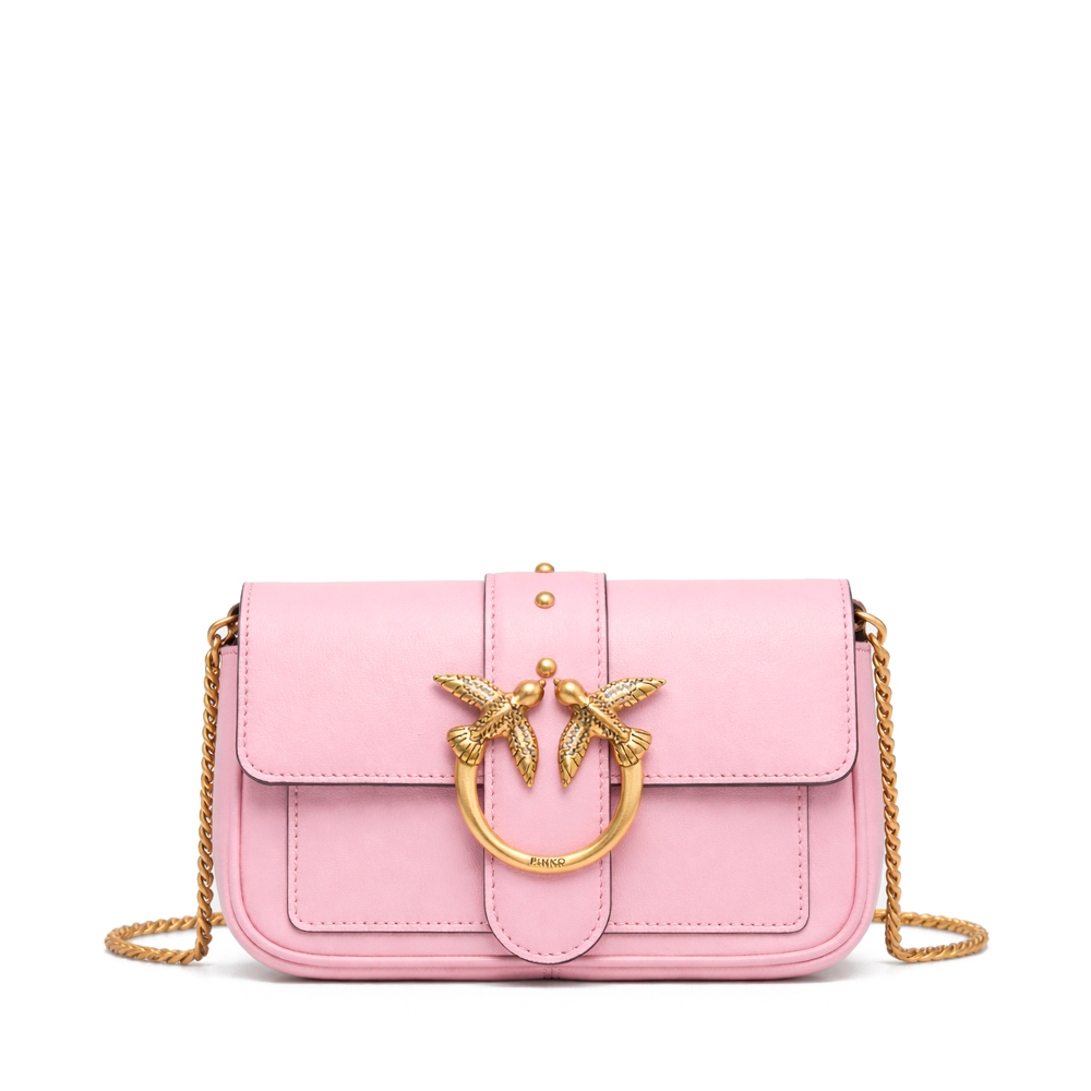 PINKO Bolso de hombro 'Love One Pocket C Vitello Seta' rosa – imagen 4