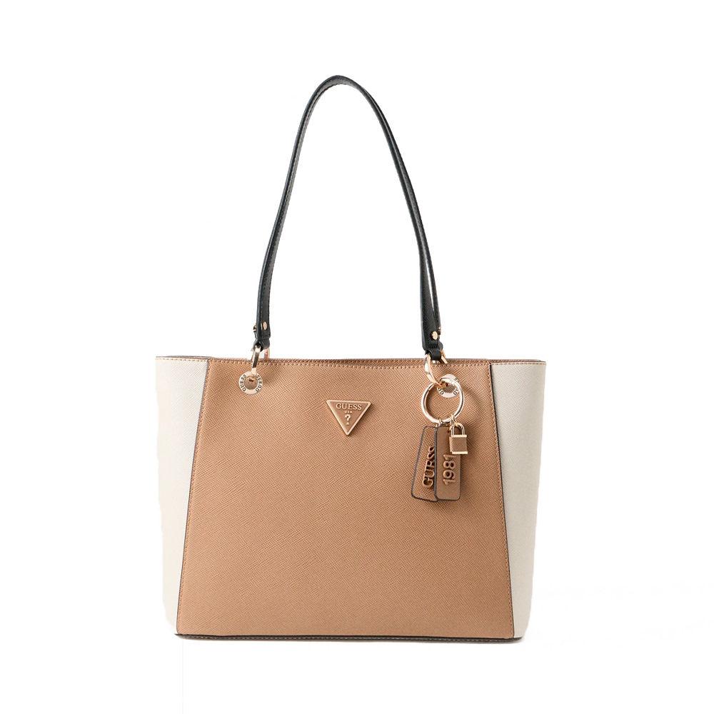 Guess Women's Cream/Gold Bags, Toiletry Bags And Suitcases For Noelle Ii Tote Bag