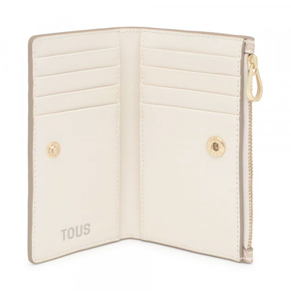 kaos-mini-lines-beige-wallet-tous
