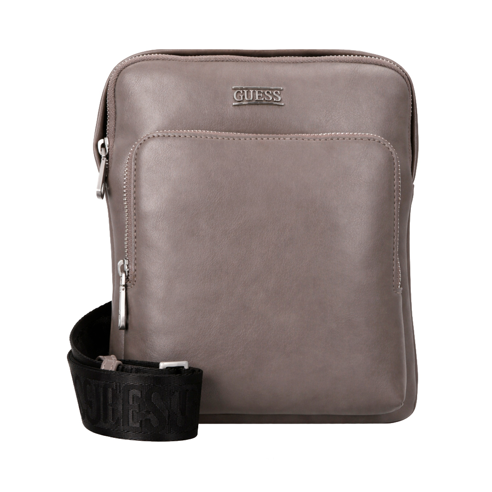 Guess Men's Grey/Gray Messenger Bags, Toiletry Bags And Suitcases For Boston Flat Shoulder Bag - Image 3