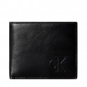 Leather wallet with bill compartment, coin pocket and RFID protection