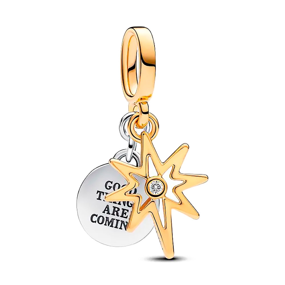 Pandora Charm colgante con diamante cultivado en laboratorio y estrella del norte 763588C01