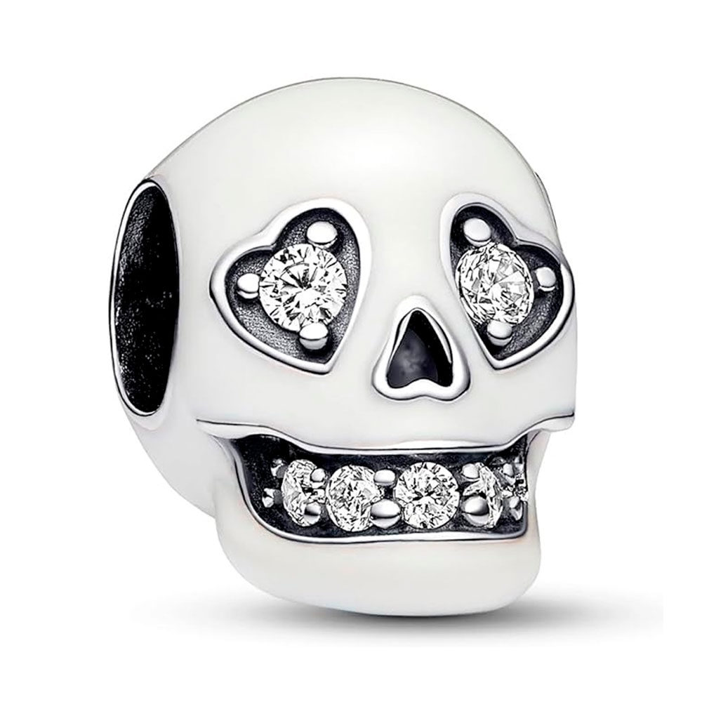 Pandora Dark Charms Bright Skull Charm That Glows In The 792811C01