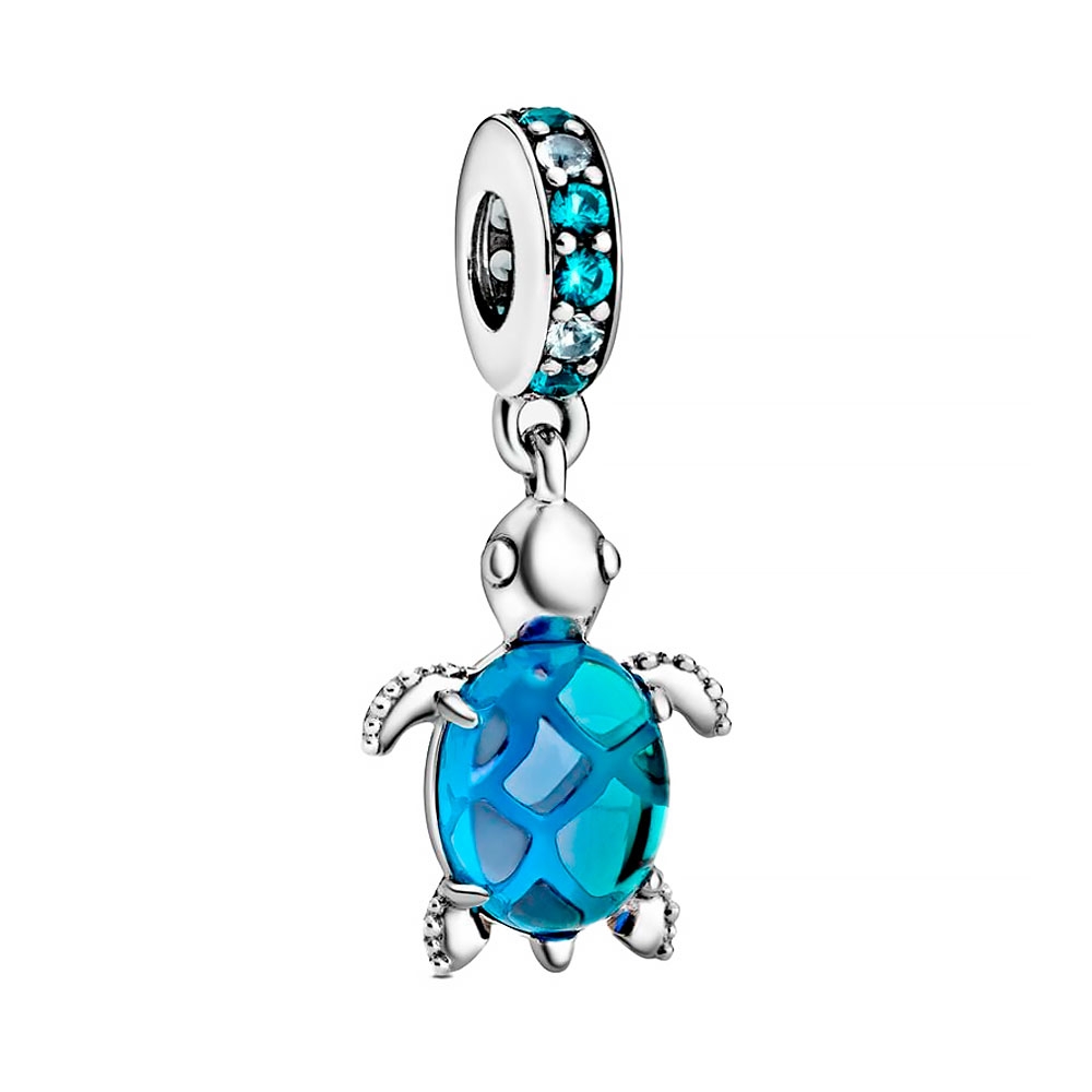 Pandora Blue/Green Charms Sea Turtle Pendant Charm 798939C01