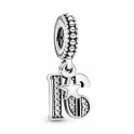 Breloque pendentif en argent sterling 16 ans d'amour 797261CZ