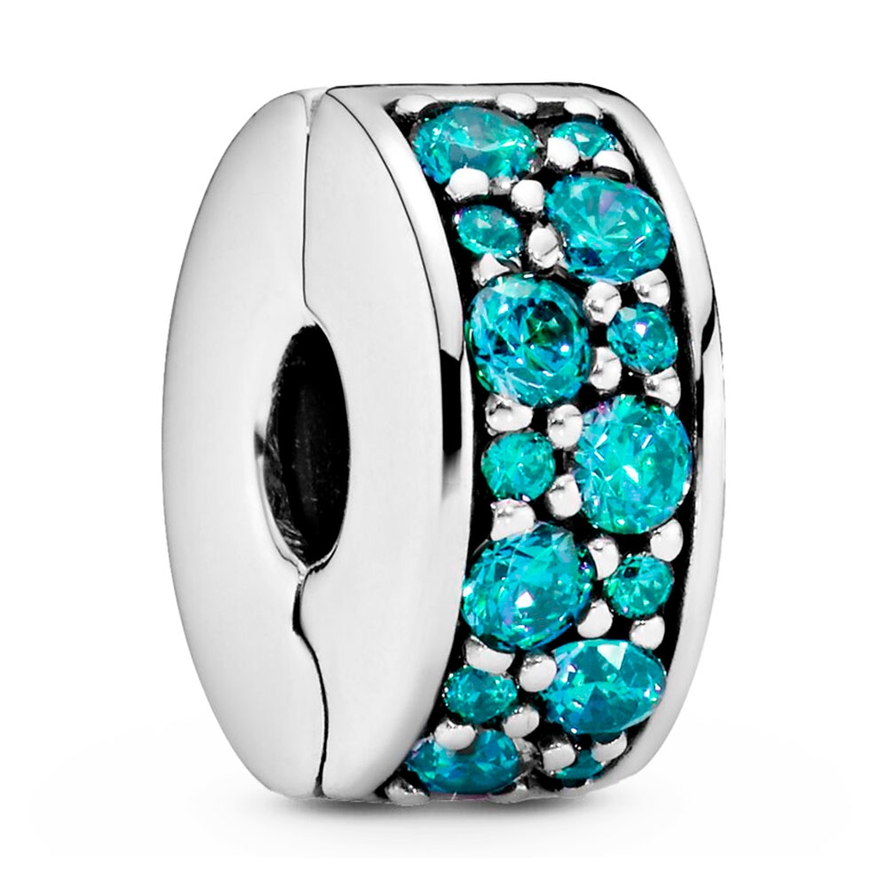 Pandora Charm de Clip Pavé Verdeazulado 791817MCZ