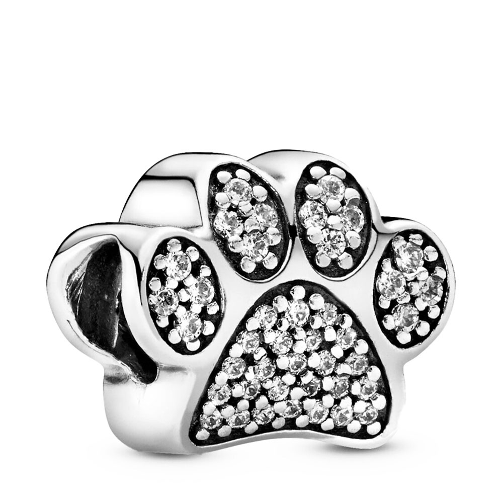 Pandora Silver Charms Pet Footprint Charm 791714Cz