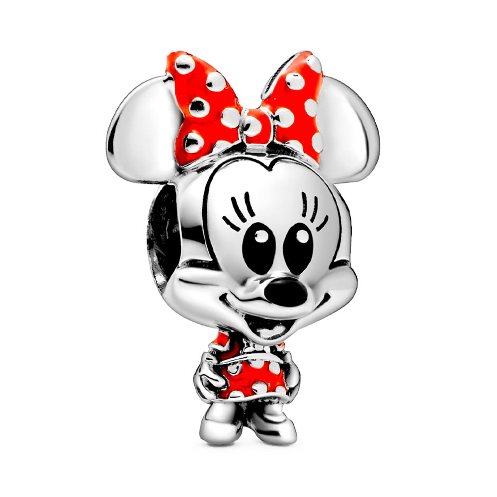 Pandora Charms Disney Minnie Mouse Charm mit gepunktetem Kleid und Schleife 798880C02