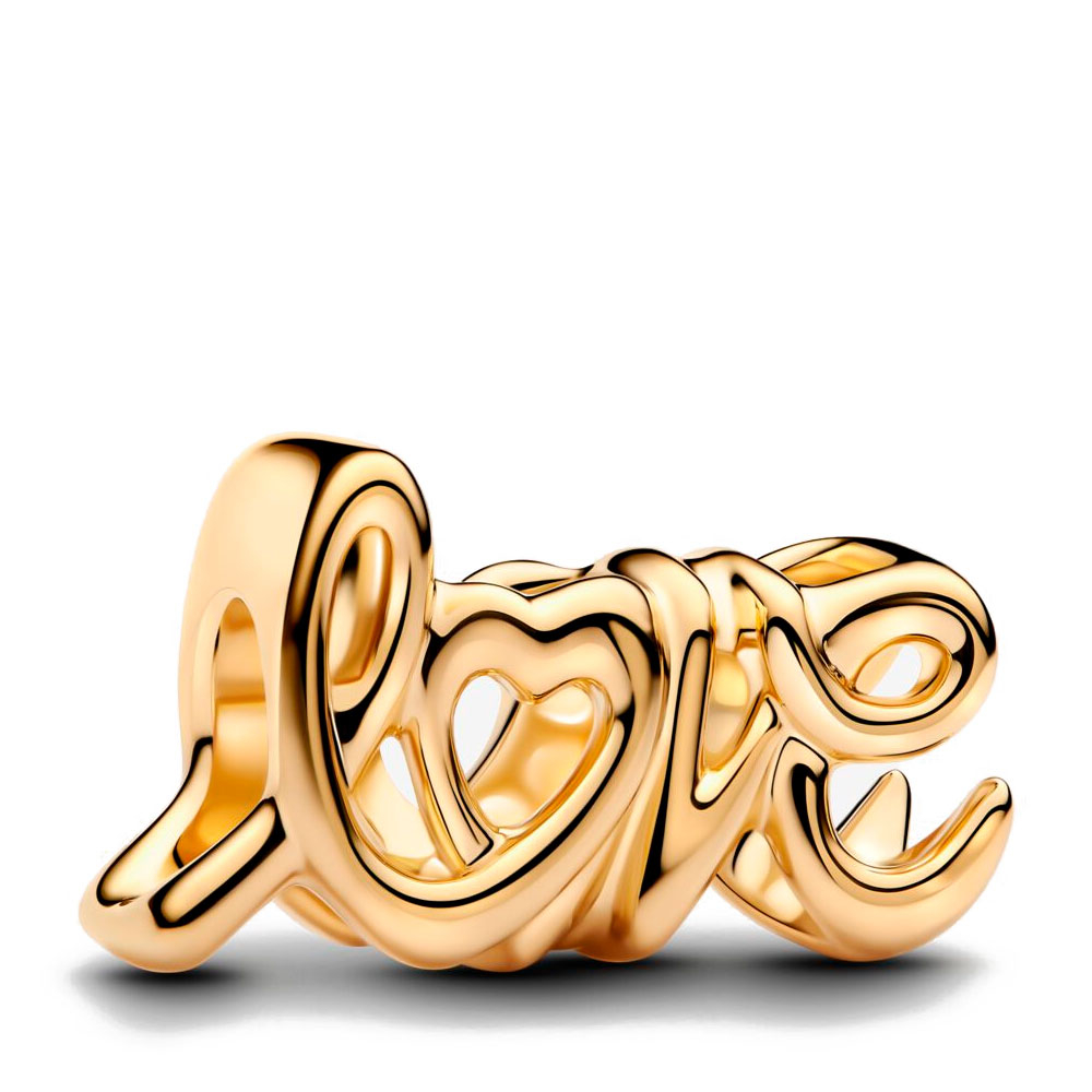 Pandora Gold Charms Handwritten Love Charm 763055C00