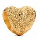 Mini Heart Charm Textured 14k Gold Overlay 764000C00