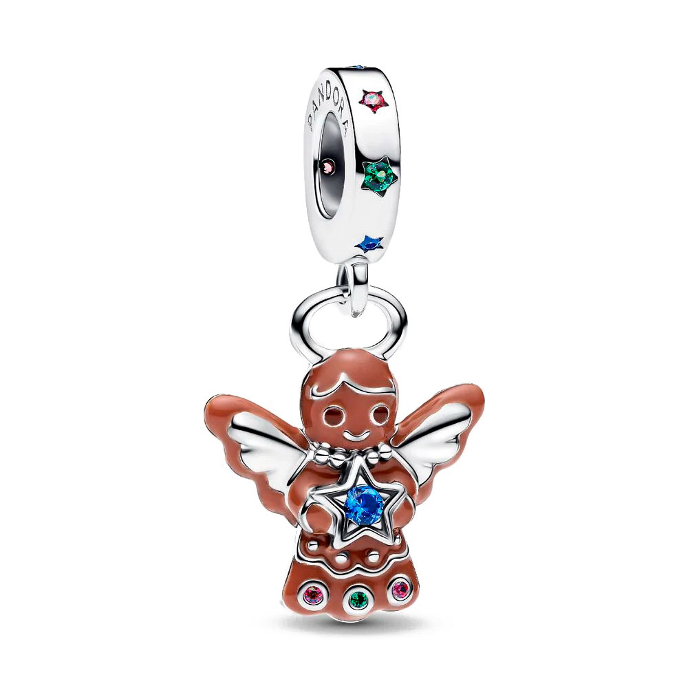 Pandora Silver Charms Gingerbread Angel Pendant Charm 794247C01