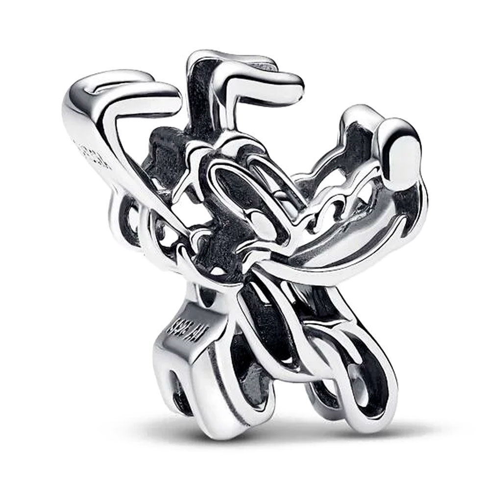 Pandora Silver Charms Disney Filigree Pluto Charm 793911C00
