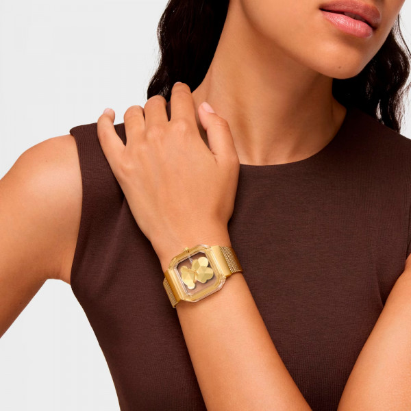 d-bear-party-analog-uhr-mit-goldstahlarmband