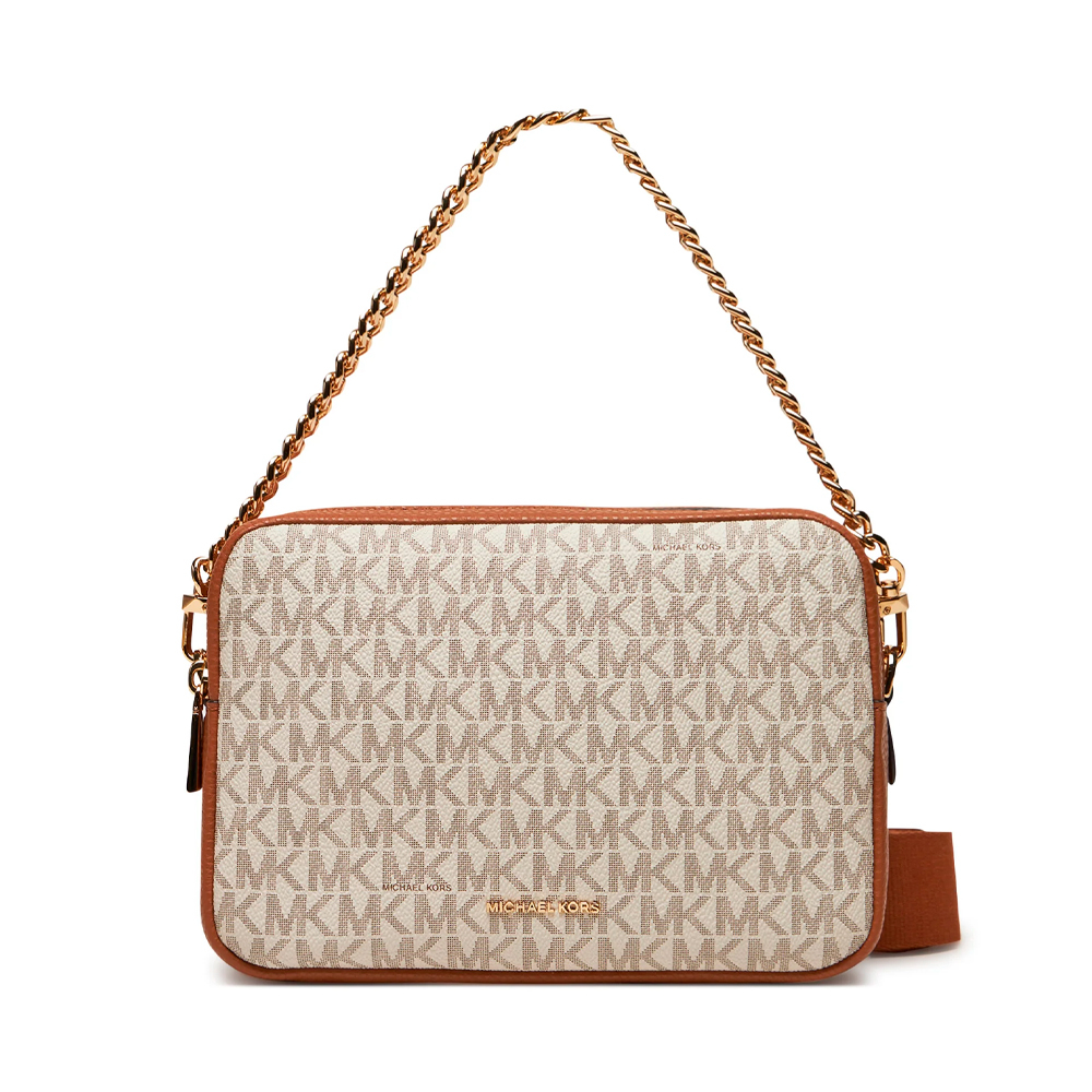 Michael Kors Eyewear Women's Gold Bags, Toiletry Bags And Suitcases For Bryant Medium Camera Shoulder Bag With Logo