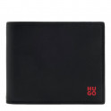 portefeuille en cuir rouge &agrave; logo superpos&eacute;