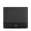 Geldb&ouml;rse mit Monogrammdruck und gestapeltem Metalllogo