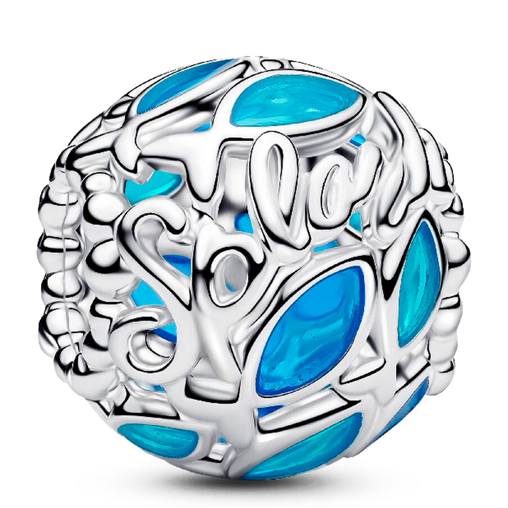 Pandora Silver/Light Charms Filigree Swimming Fish Charm 794699C01
