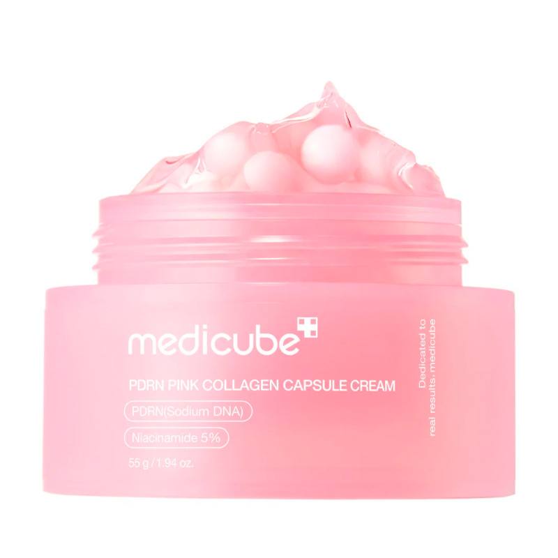 Medicube Women's Pink/Cream Face Skin Care Pdrn Collagen Capsule Moisturizing And Firming Facial