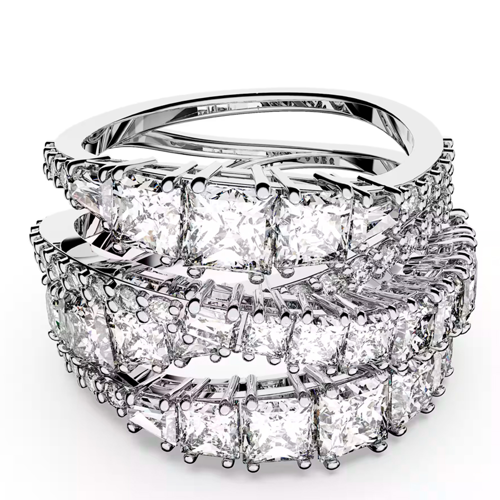Swarovski Light/White Rings Hyperbola Ring
