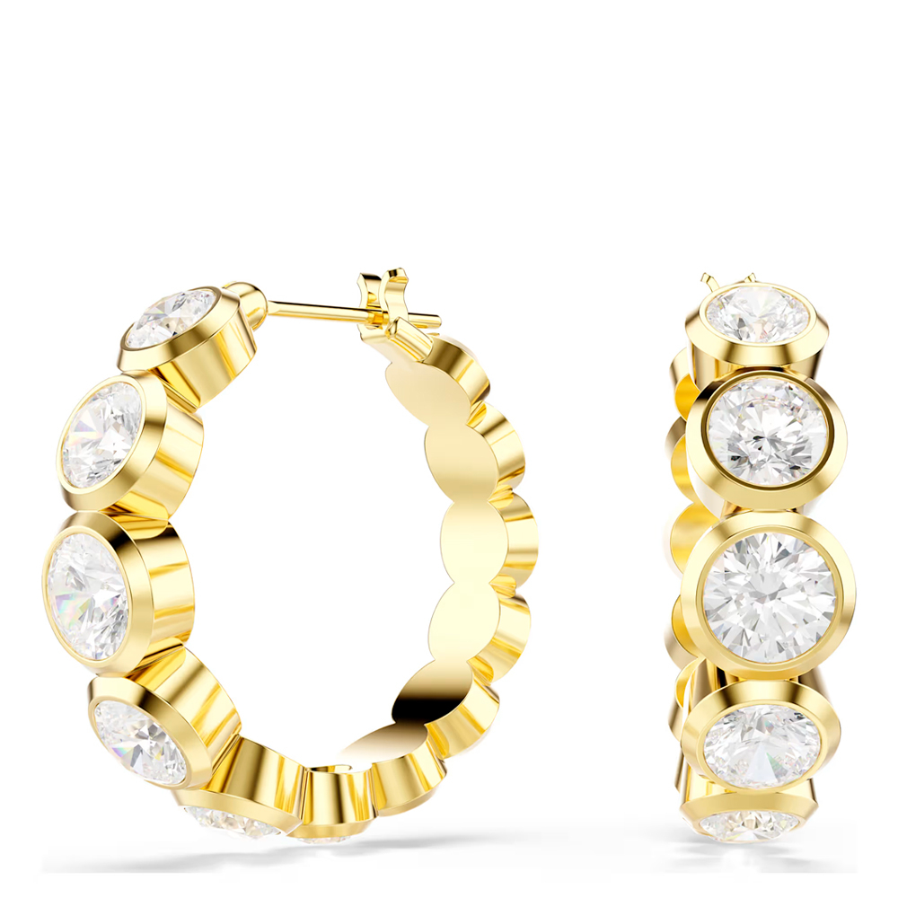 Swarovski Light/White/Gold Earrings Imber Hoop Earrings