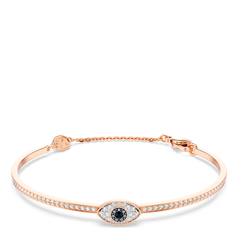Symbolica bangle, Eye, Multicolored, 18K rose gold finish