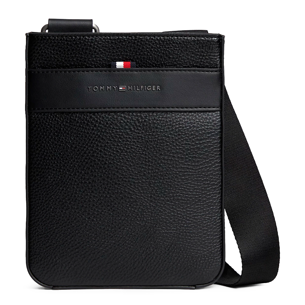 Tommy Hilfiger Eyewear Messenger bags, toiletry bags and suitcases for men Textured messenger bag with metallic logo
