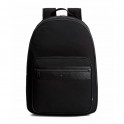 Backpack with double zipper and logo