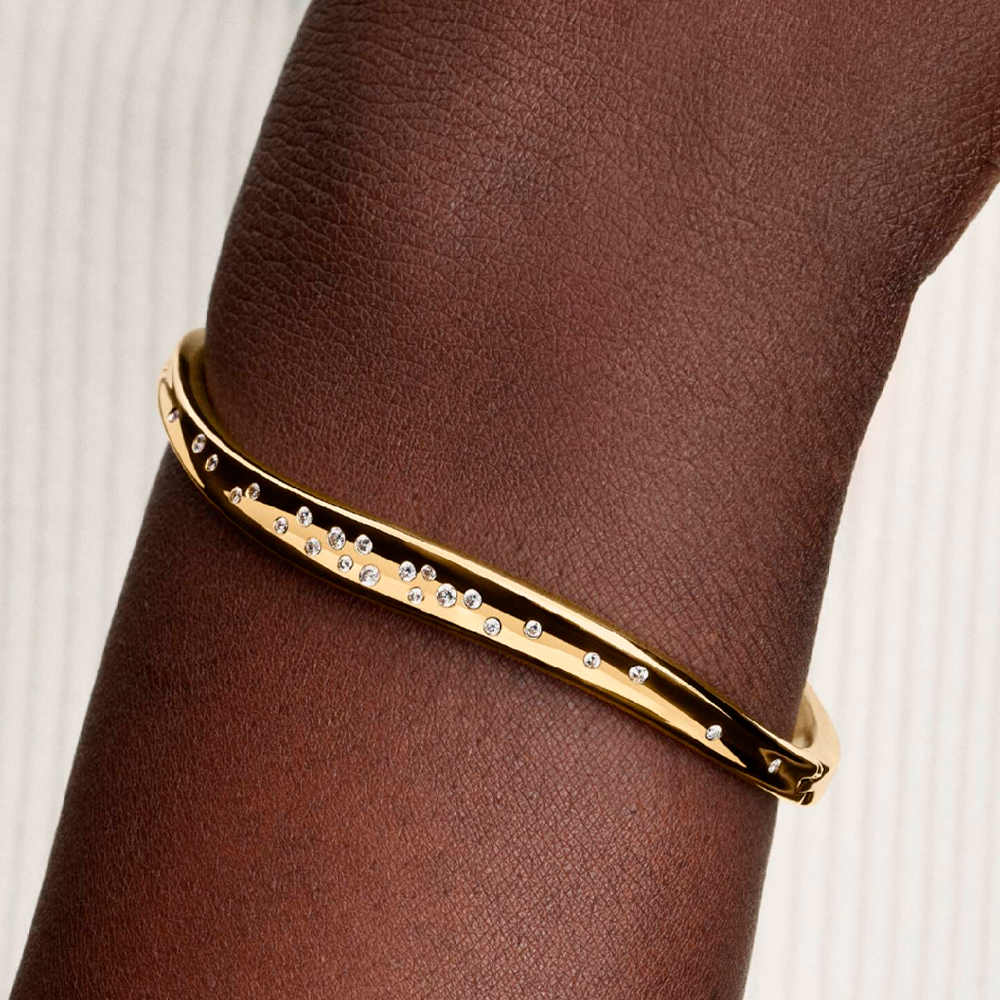Pandora Pulsera Rígida Forma Orgánica Gemas Engastadas 564655C01 – imagen 2