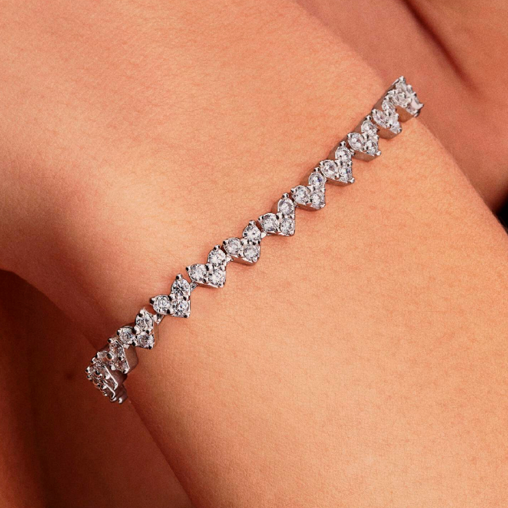 Pandora Pulsera Corazón Triple Gemas 594390C01 – imagen 2