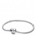 Pulsera Dise&ntilde;o Cadena de Serpiente y Coraz&oacute;n de Moments 594594C00