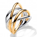 Double Interlaced Band Ring in Two Tones 164673C00