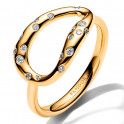 Organic Shaped Ring with Set Gems 164676C01