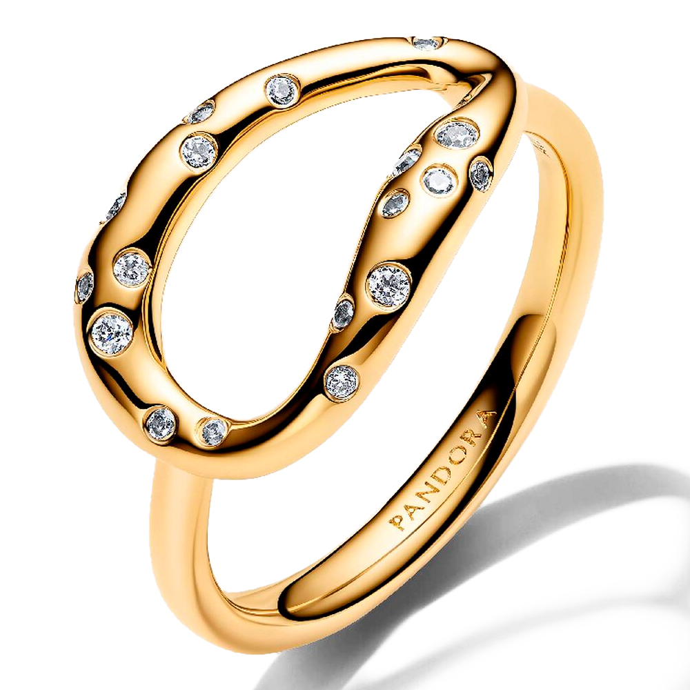 Pandora Anillo Forma Orgánica con Gemas Engastadas 164676C01