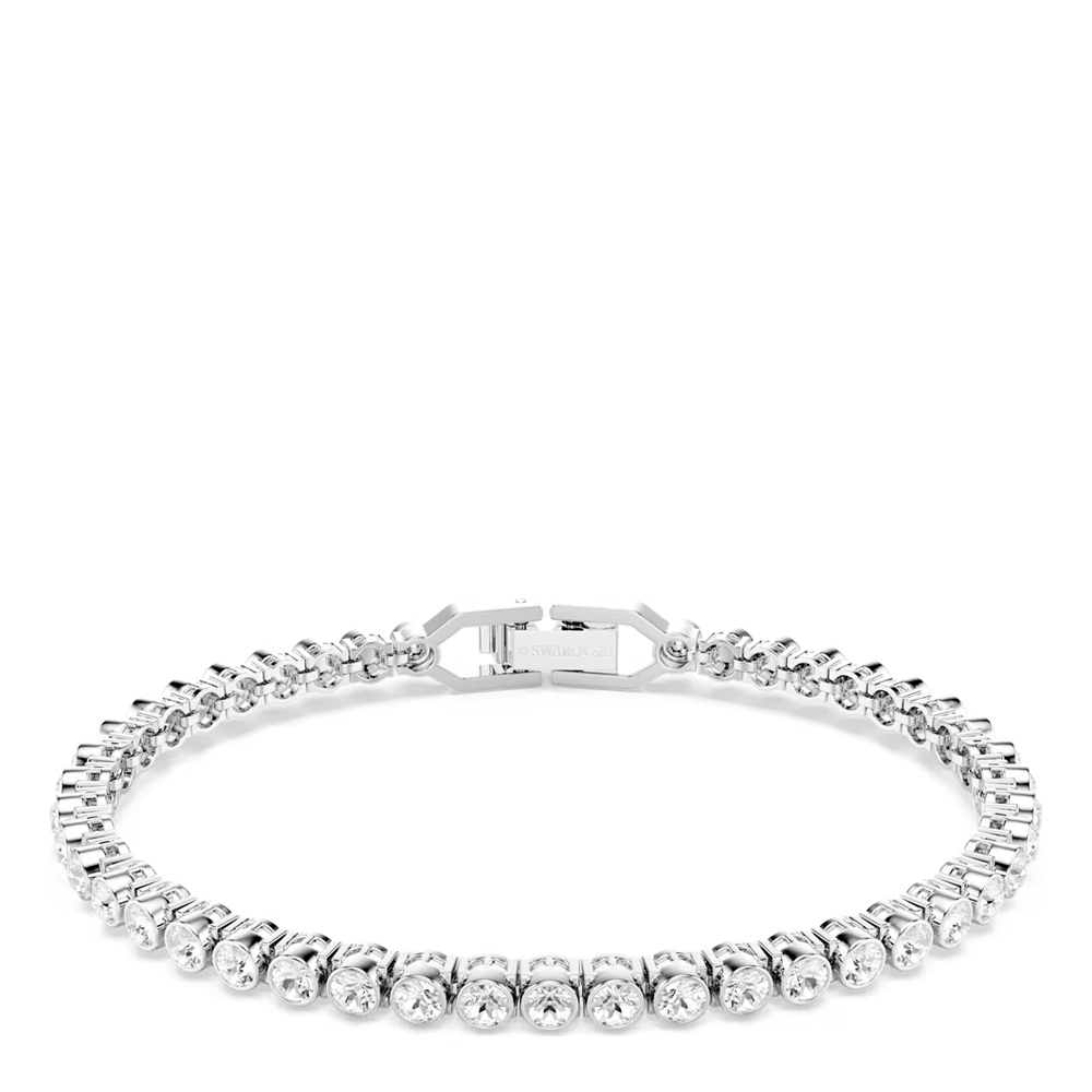Swarovski Blancos/Plateados Pulseras Pulsera Tennis Imber Emily Redonda