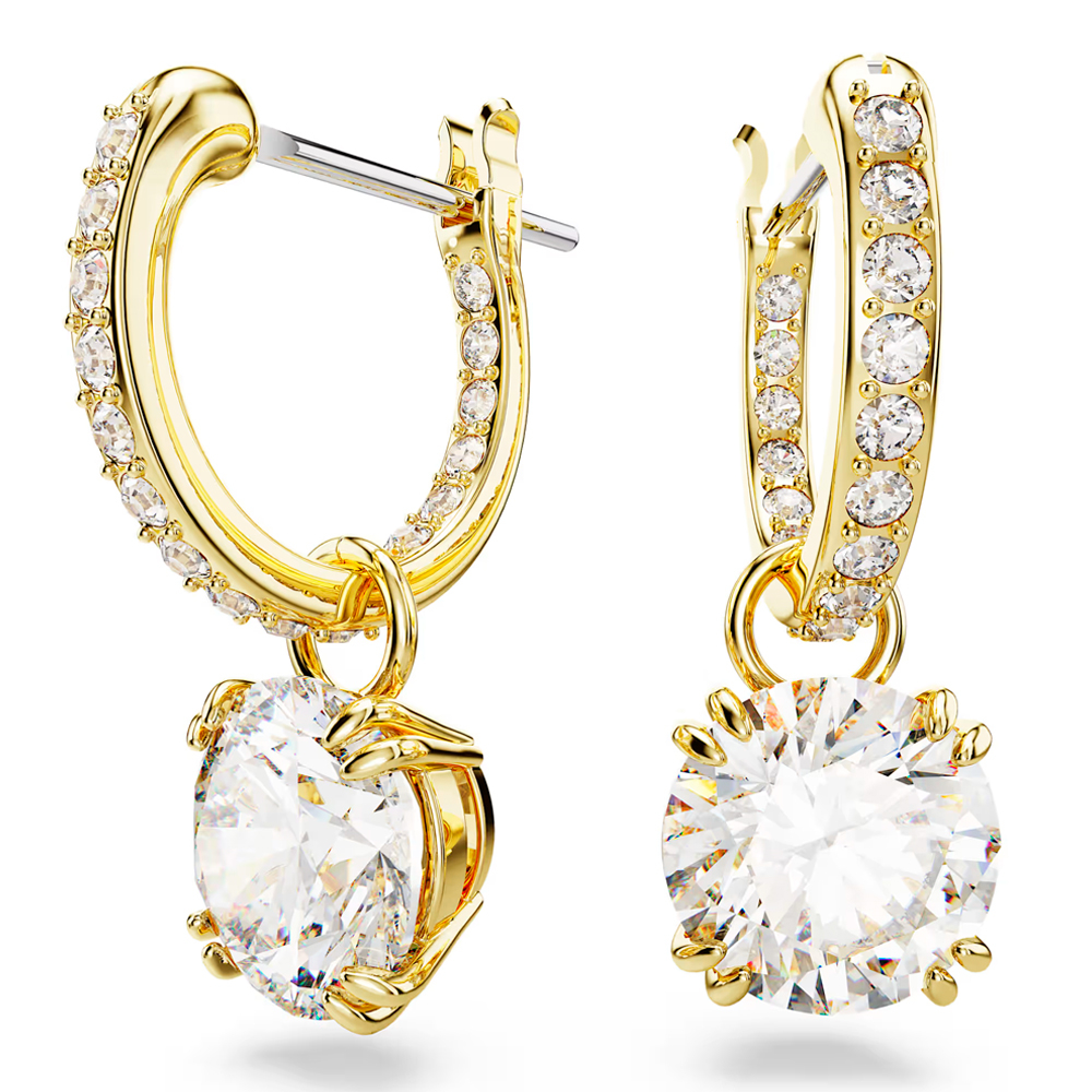 Swarovski , Earrings, Female, Yellow, One Size, Elegant Crystal Earrings For Every Occasion - Image 3