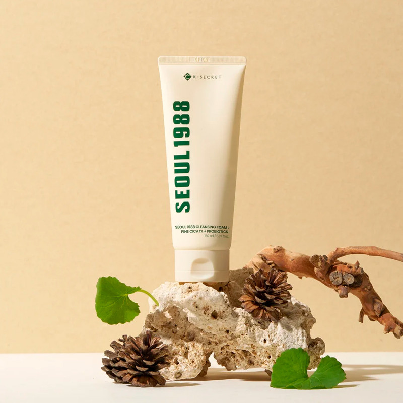 K-Secret Seoul 1988 Limpiador facial en espuma Pine CICA 1% + Probiotics 150ml – imagen 3