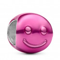 Mini ciondolo rosa con faccina sorridente 794815C01