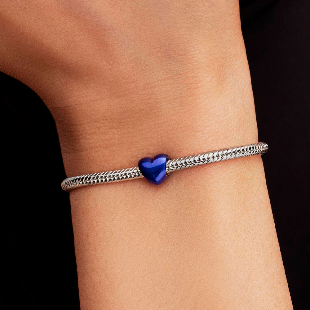 Pandora Charm Mini en plata de ley Corazón Azul 794785C02 – imagen 2