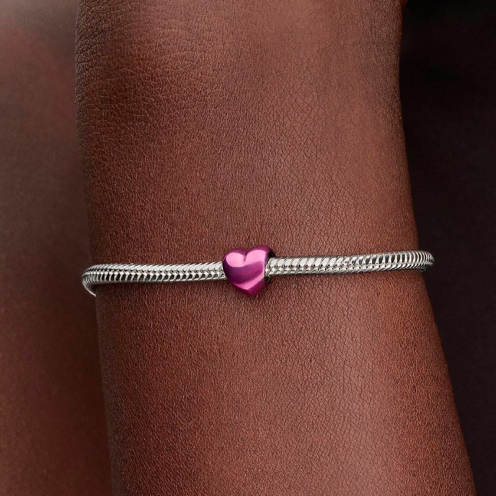 Pandora Charm Mini en plata de ley Corazón Rosa 794785C01 – imagen 2
