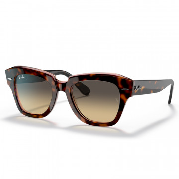 RB2186 State Street 1324BG Havana On Transparent Pink