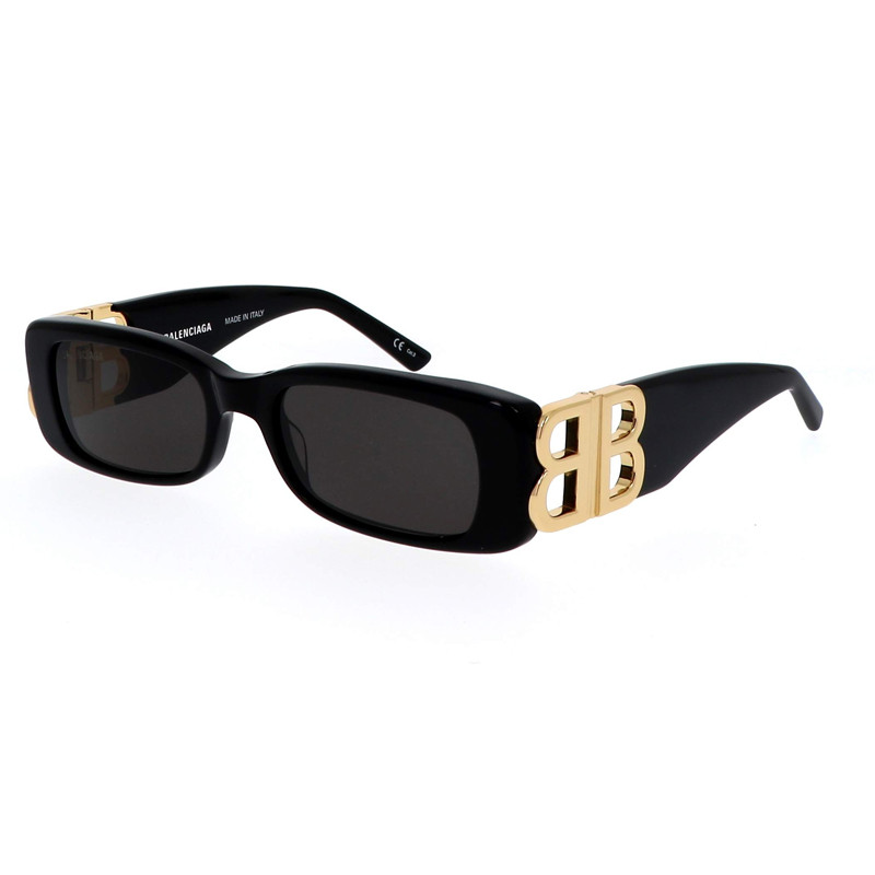 Balenciaga BB0096S 001 Acetato Black Gold Grey