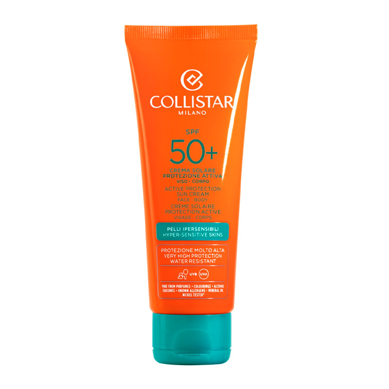 Collistar Protector Solar Facial Crema Solar Protección Activa Pieles Hipersensibles SPF50+
