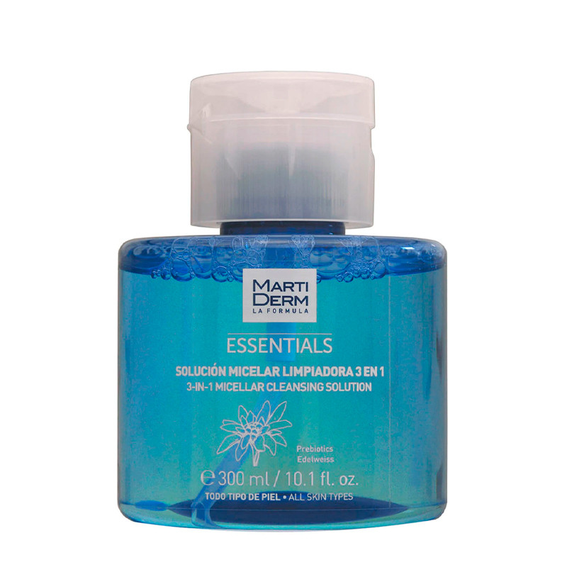Martiderm  Facial Essentials Micellar Solution  3-in-1 Makeup Remover Cleanser