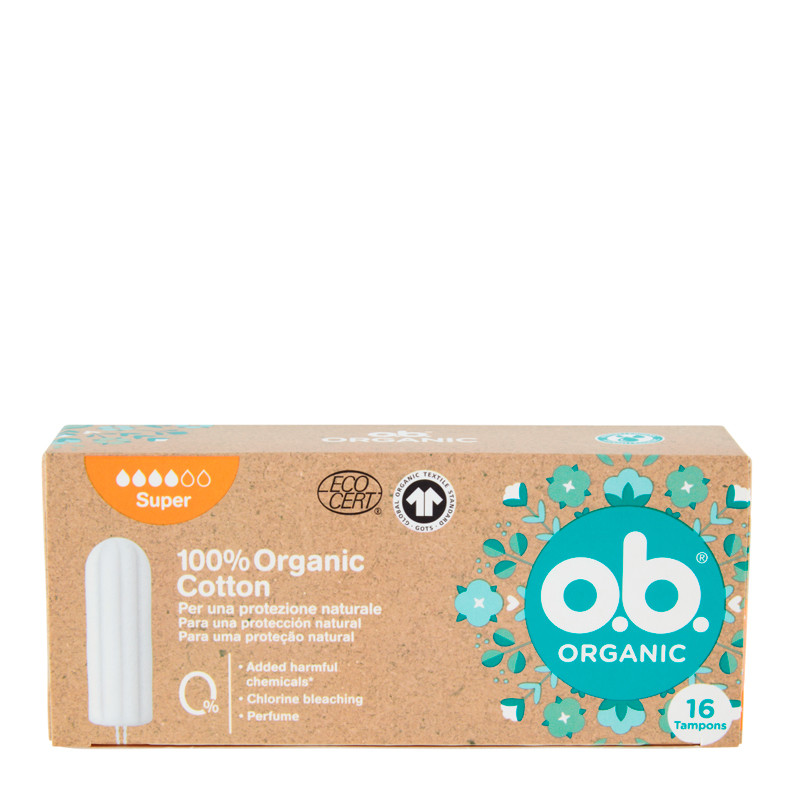 O.b. O.b. Higiene Íntima Organic Cotton tampones super caja 16 unidades