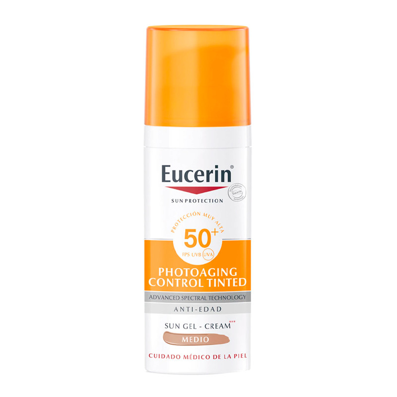 Eucerin Protección Facial Fluido Solar Photoaging Control Tinted Medium SPF50+