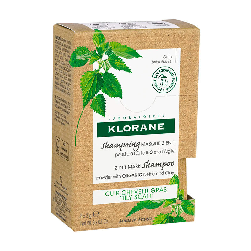 Klorane Champú mascarilla en polvo a la Ortiga BIO
