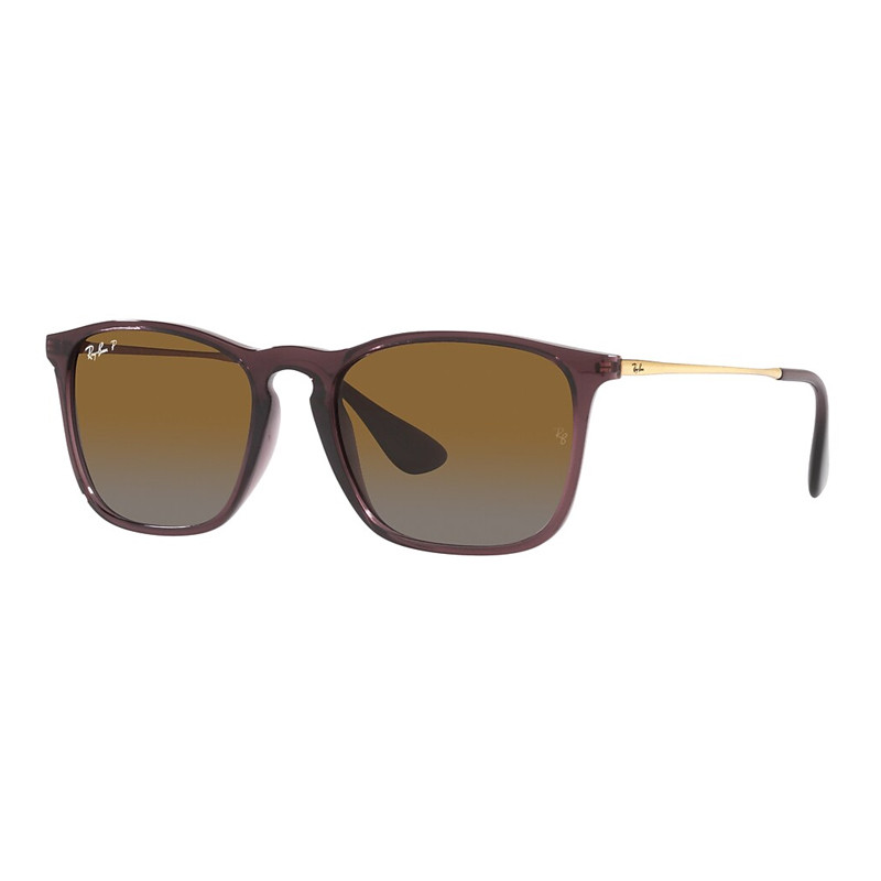 Ray-ban Occhiali da sole unisex RB4187 6593T5 T54 Chris 145 3P Brown Grey Polarized