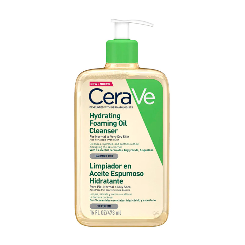 Cerave Cuidado Corporal Hydrating Foaming Oil Cleeanser Limpiador en Aceite Espumoso Hidratante